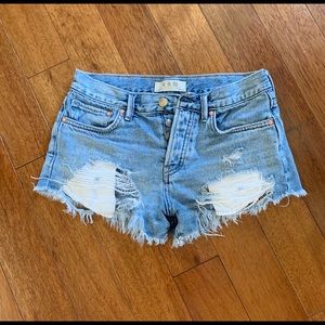 Free People frayed shorts size 24